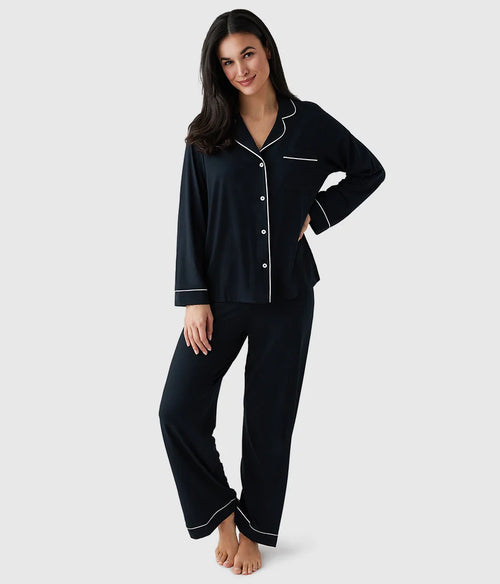 Lease to Lounge Pajama Set: Black