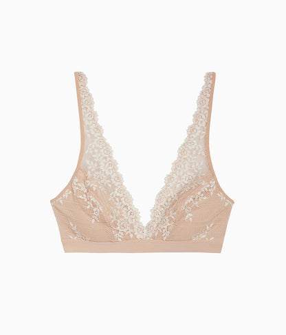 Embrace Lace® Wire Free Bralette: Sand/Ivory