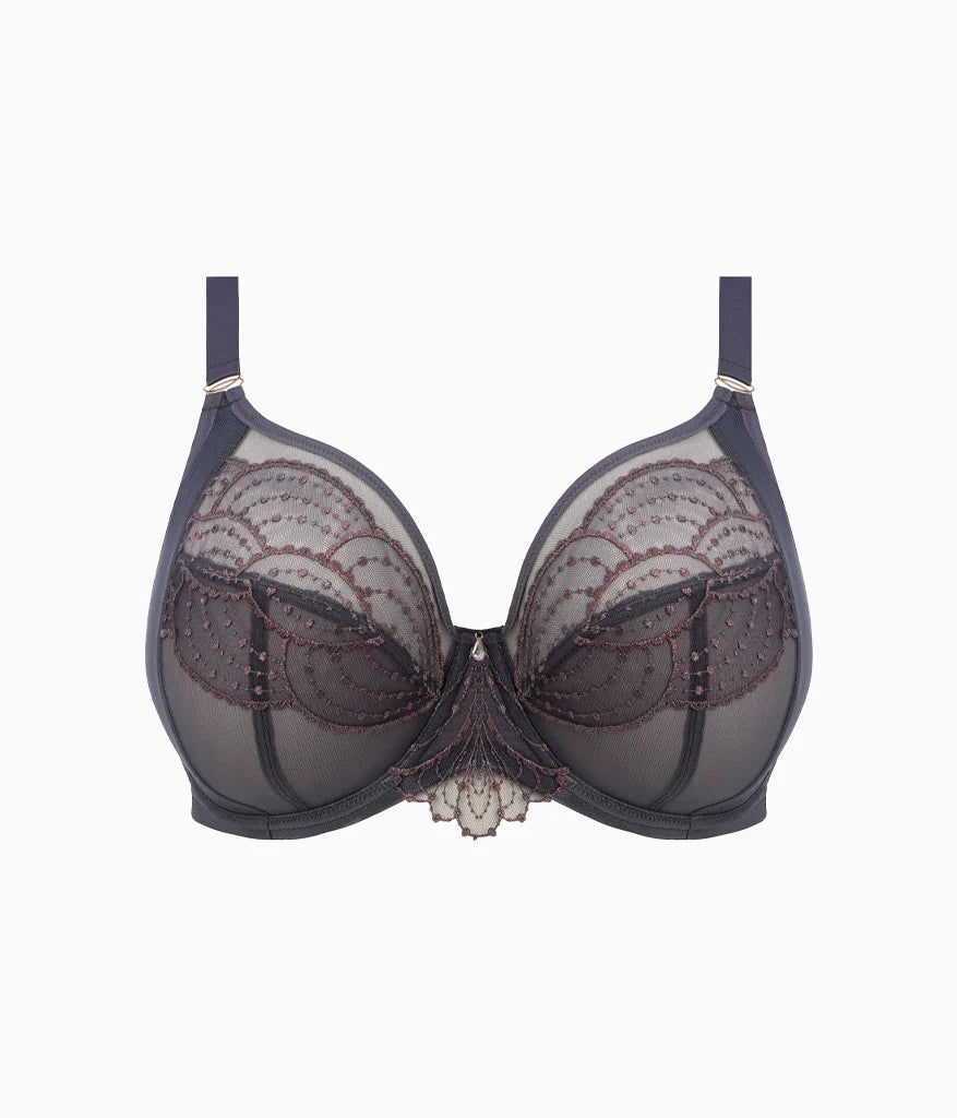 Priya Plunge Underwire Bra: Storm