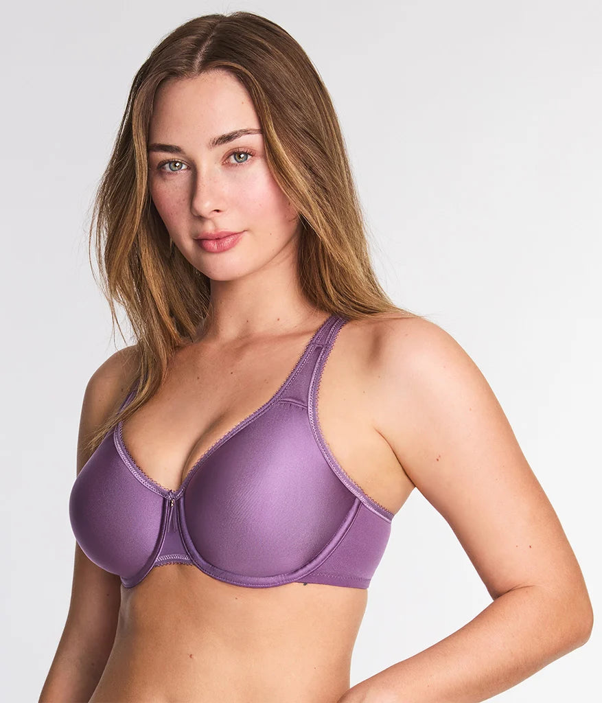 Basic Beauty Full Figure Seamless Underwire Bra: Italian Grape