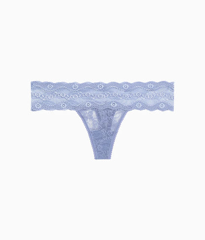 Lace Kiss Thong: Country Blue