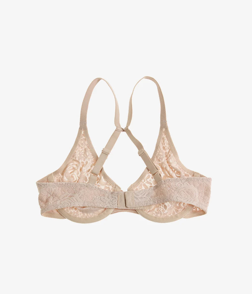 Halo Lace Underwire Bra: Sand