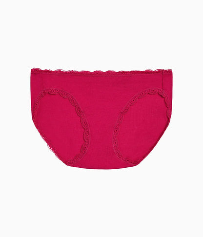 Inspired Eyelet Bikini: Cerise