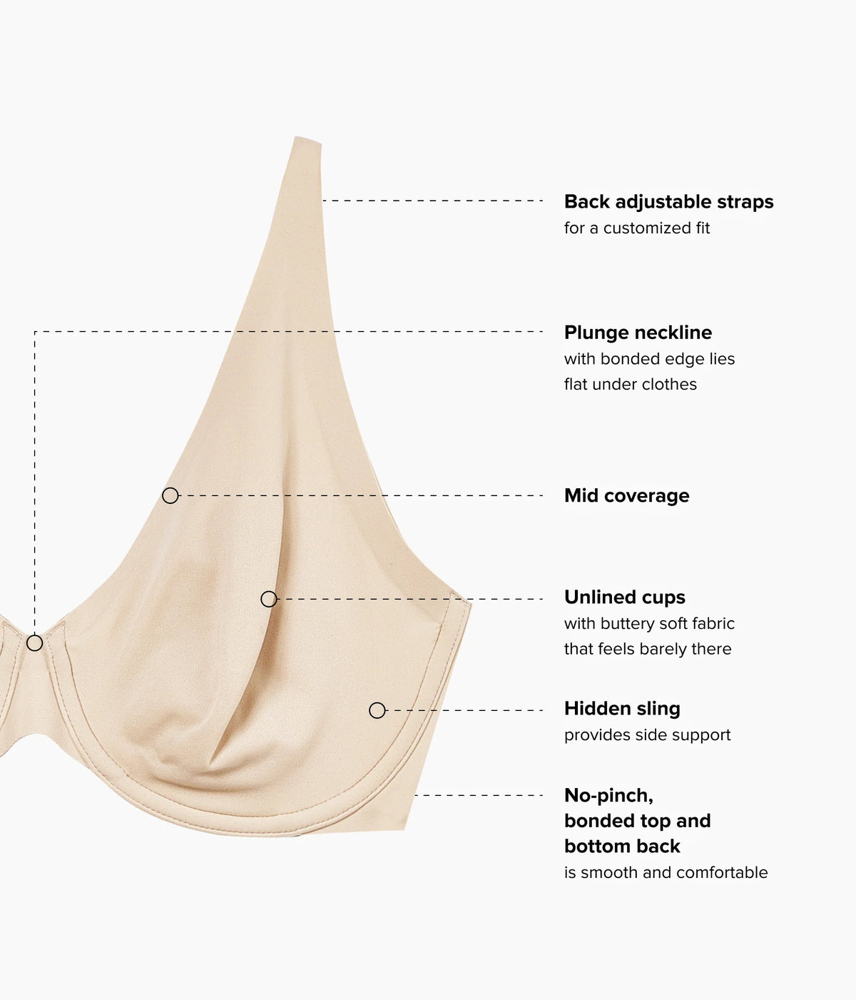Better Than Braless™ Underwire Bra: Sand