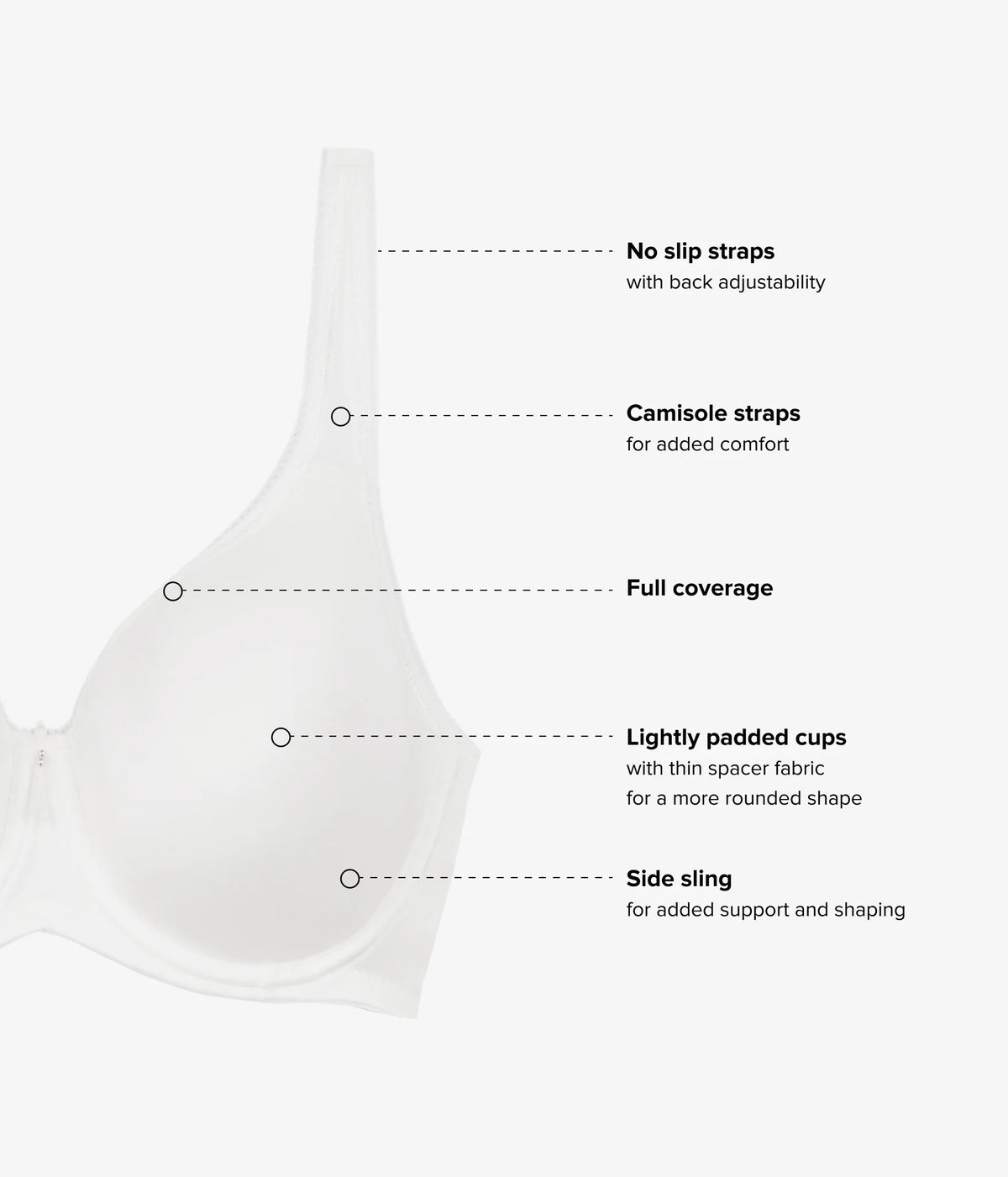 Basic Beauty Spacer Underwire T-Shirt Bra: Ivory