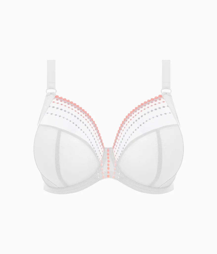 Matilda Underwire Plunge Bra: White
