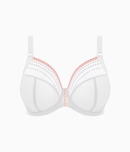 Matilda Underwire Plunge Bra: White