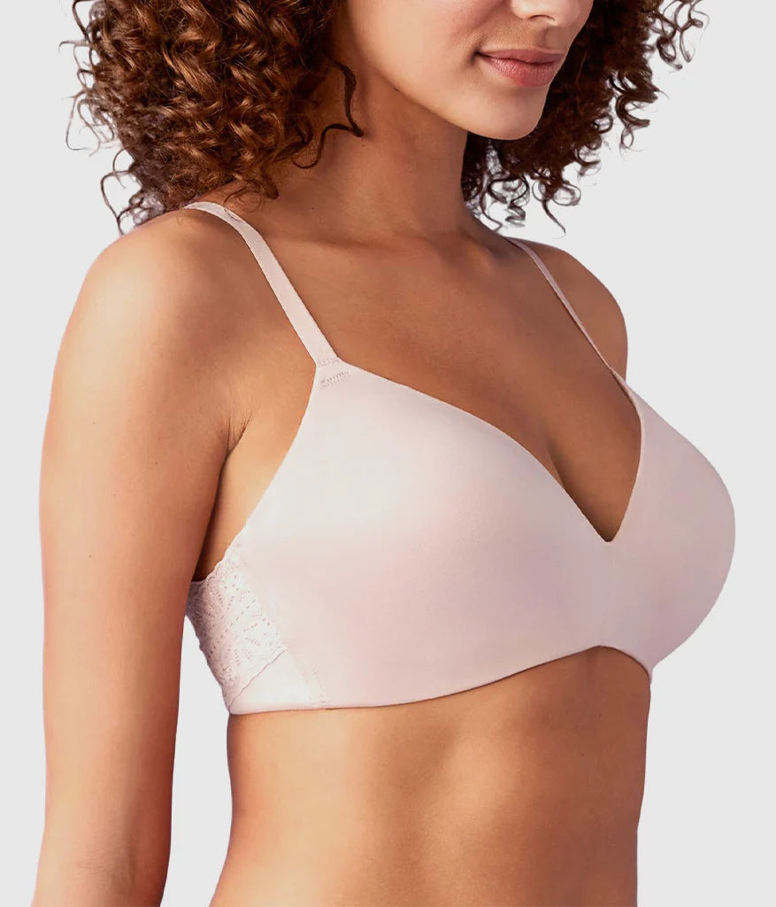 Future Foundation Wire Free T-Shirt Bra with Lace: Rose Smoke