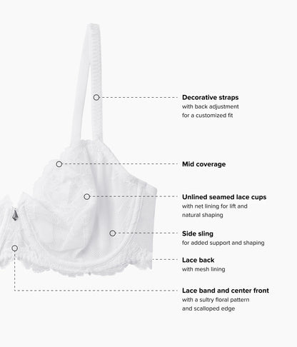 Vivid Attraction Underwire Bra: White