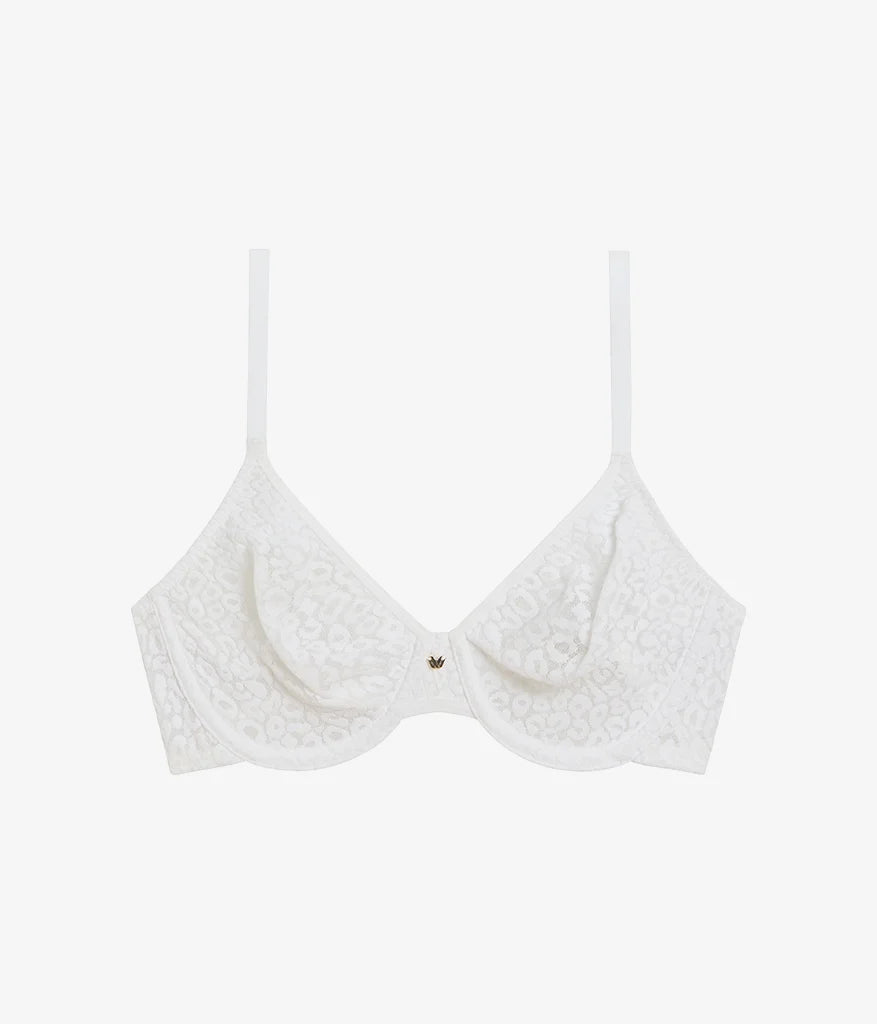 High Bar™ Plunge Underwire Bra: White