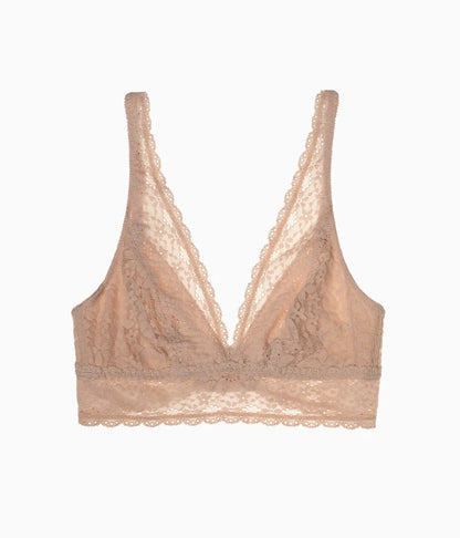 Halo Lace Wire Free Bralette: Sand