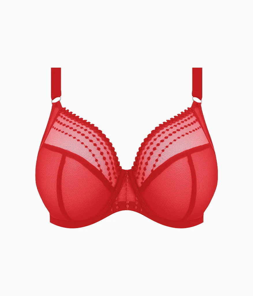 Matilda Underwire Plunge Bra: Haute Red