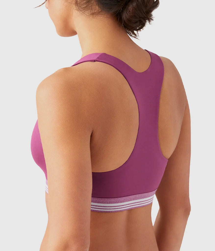 b.active Racerback Sport Bralette: Raspberry Coulis