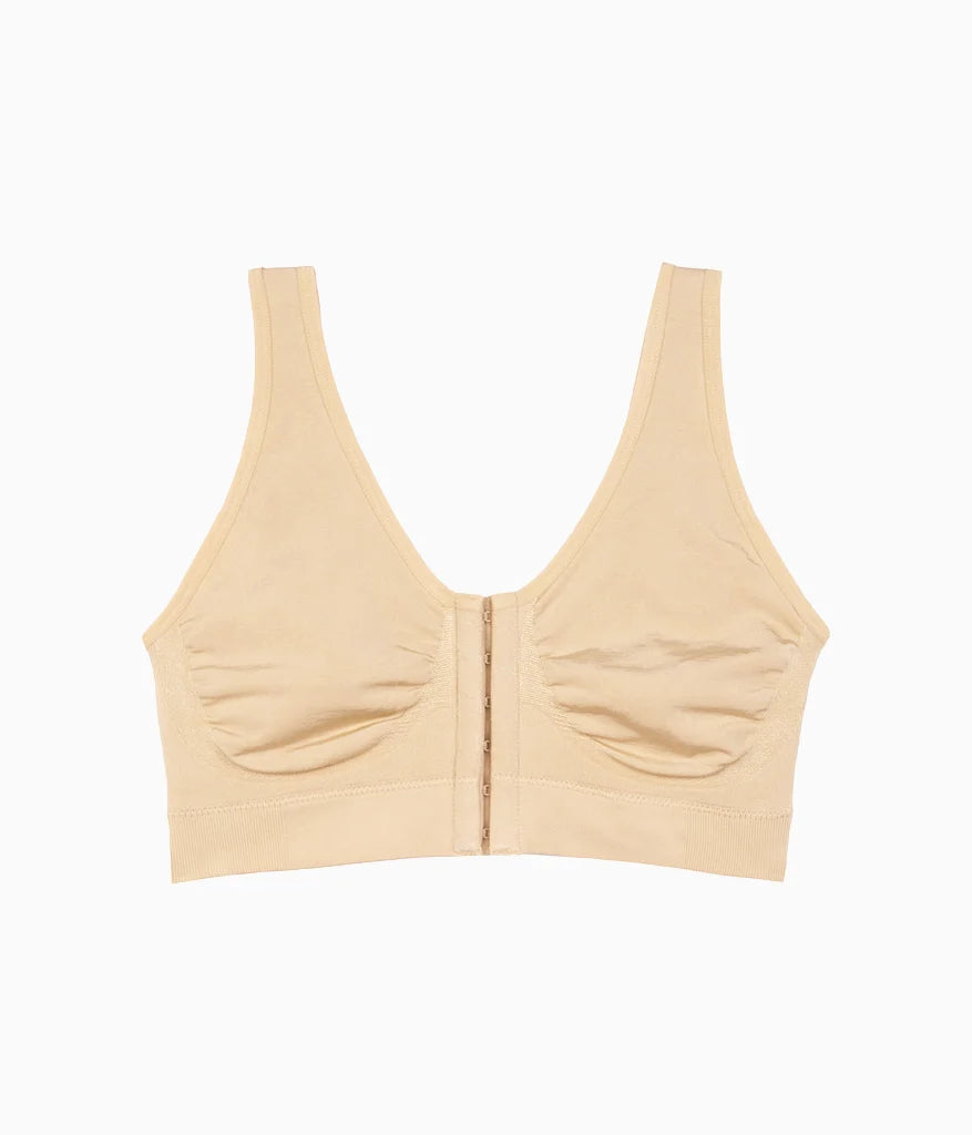 B-Smooth® Front Close Bralette: Sand